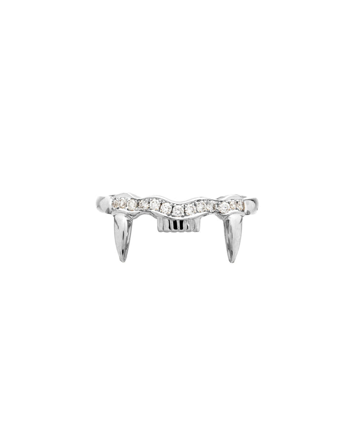 Jaw Upper 18K Whitegold Ring w. Lab-Grown Diamond