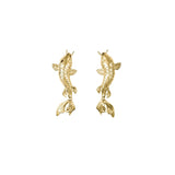 Koi Fish Gold Plated Earrings