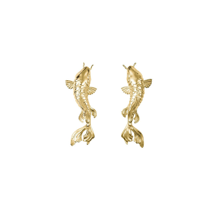 Koi Fish Gold Plated Earrings