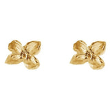 Lilac Flower Gold Plated Earrings