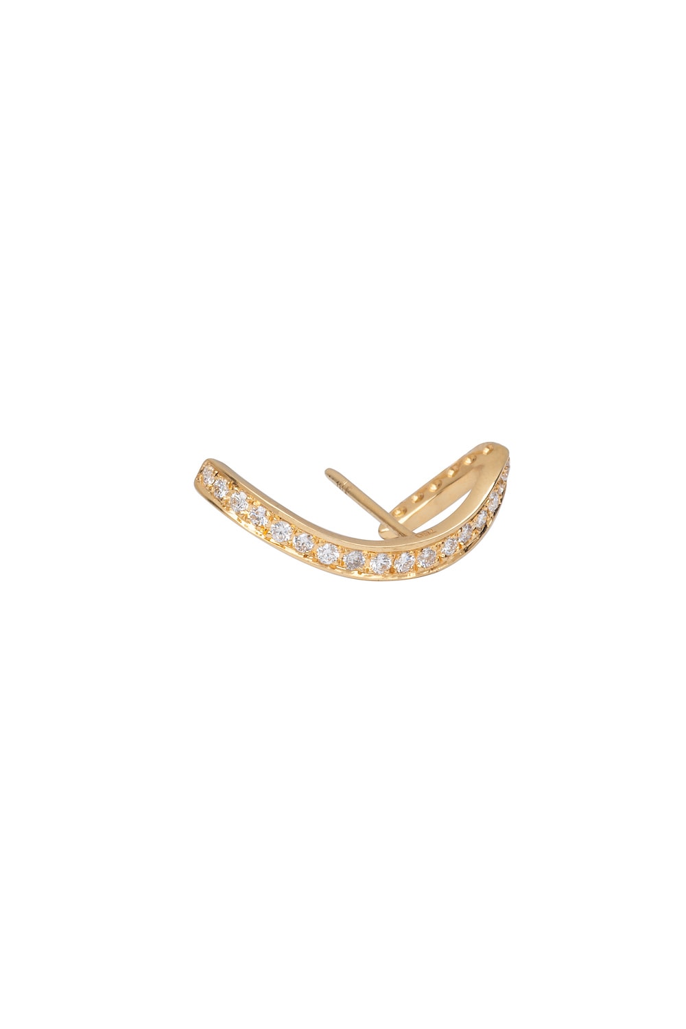La Souche 18K Guld Ørering m. Diamant