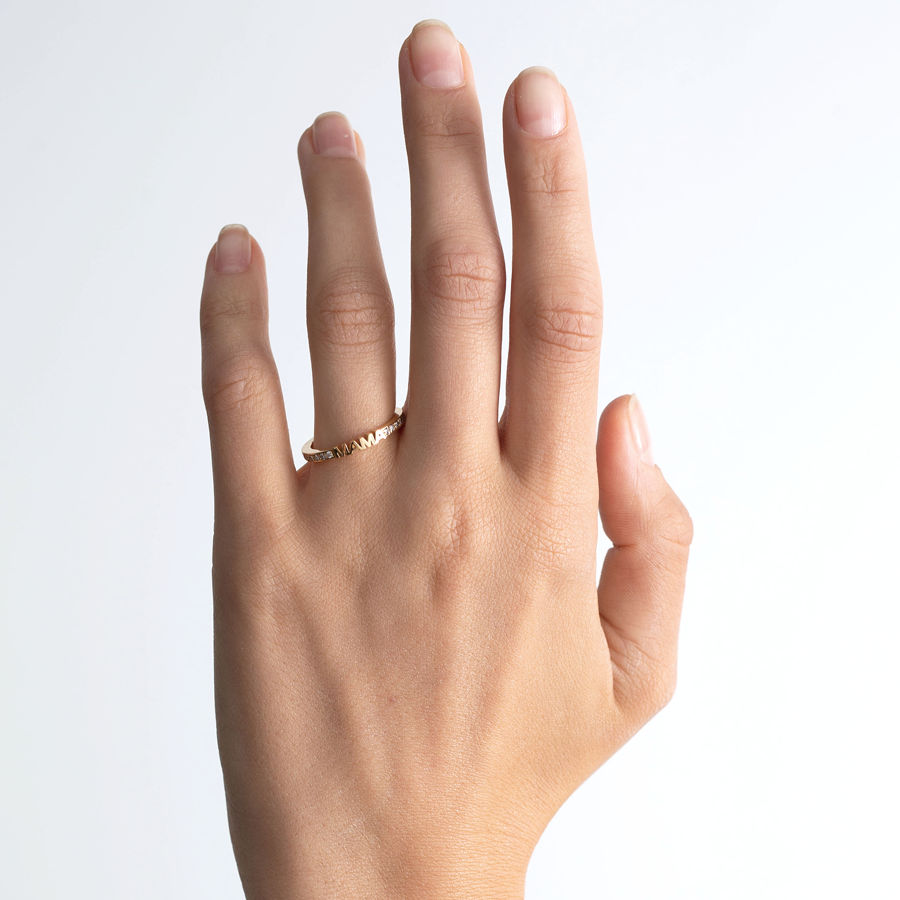 Becoming Eternity Mama Goldring aus 18K I Labor-Diamanten