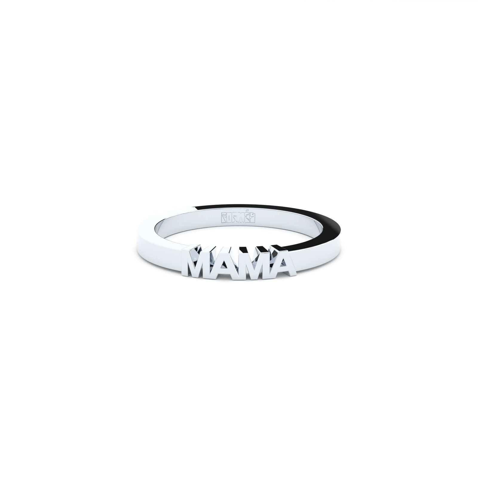 Becoming Mama Plain 14K Hvidguld Ring