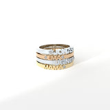 Bespoke 18K Gold, Whitegold or Rosegold Name Ring
