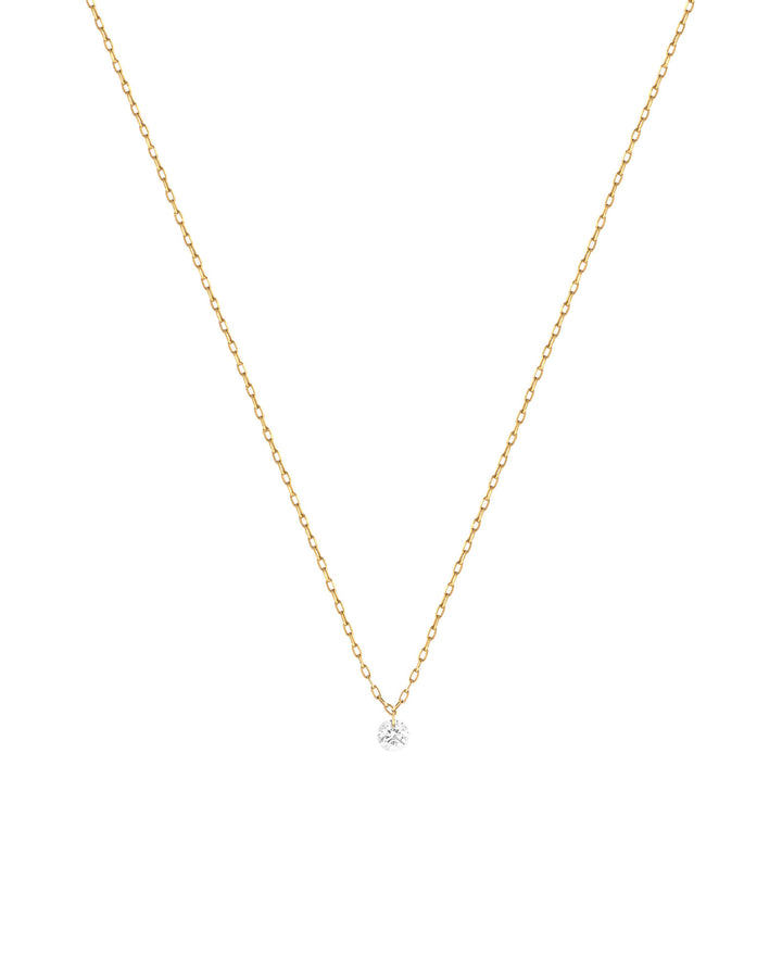 Nova 14K Guld, Hvidguld eller Rosaguld Halskæde m. 0.15ct Diamant