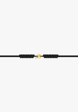 Nude Cord 18K Gold Bracelet w. Lab-Grown Diamond