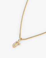 Initial O 14k Gold Necklace w. Lab-Grown Diamonds