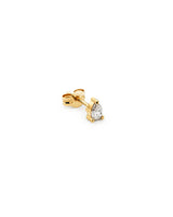 Pear 14K Gold Studs w. Lab-Grown Diamonds