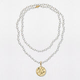 Long Pebble Pearl 18K Gold Necklace