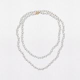 Long Pebble Pearl 18K Gold Necklace