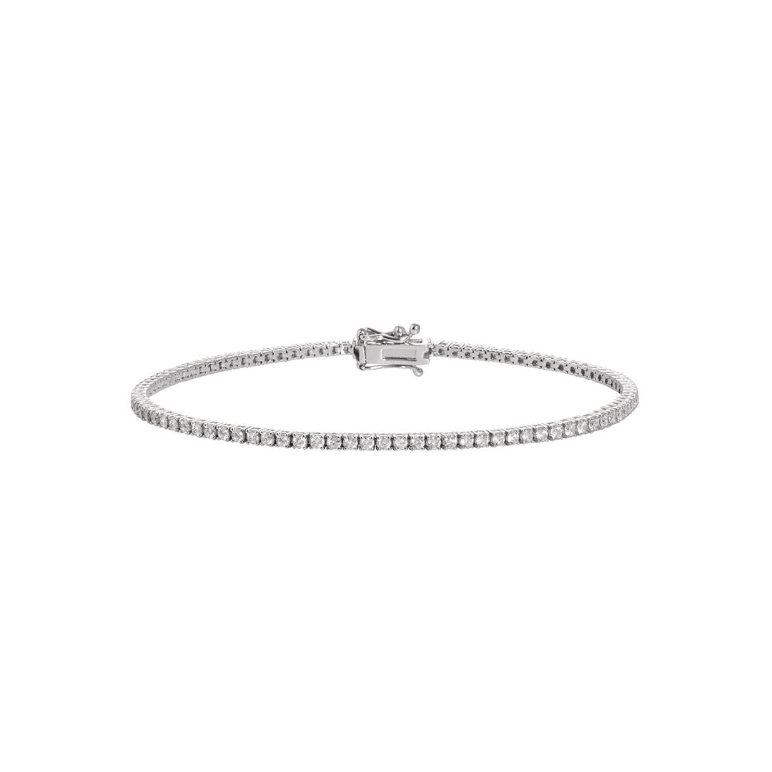 Perfect Serve 18K Hvidguld Tennisarmbånd m. Diamanter
