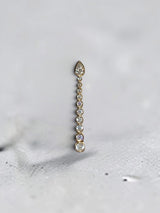 Poise Cascade 14K Gold Medium Earrings w. Lab-Grown Diamonds