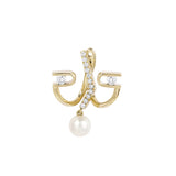 RUIFIER | PREMIERE Diamond Paola 18K Gold Ear Jacket w. Diamond & Pearl