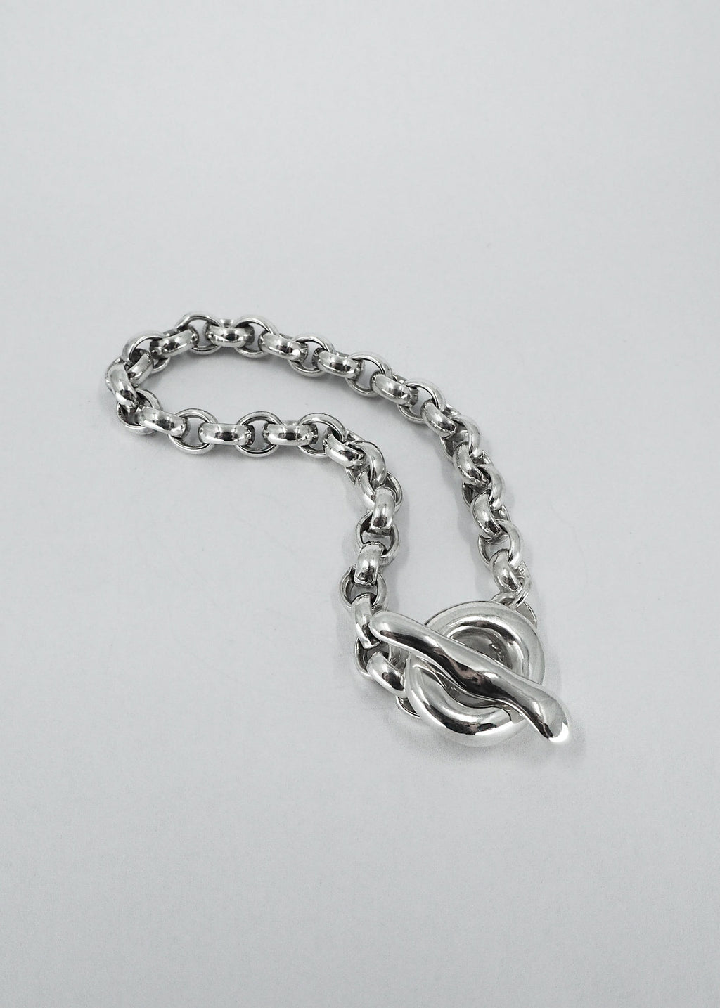 Puka Belcher Silver Bracelet