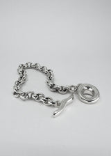 Puka Belcher Silver Bracelet