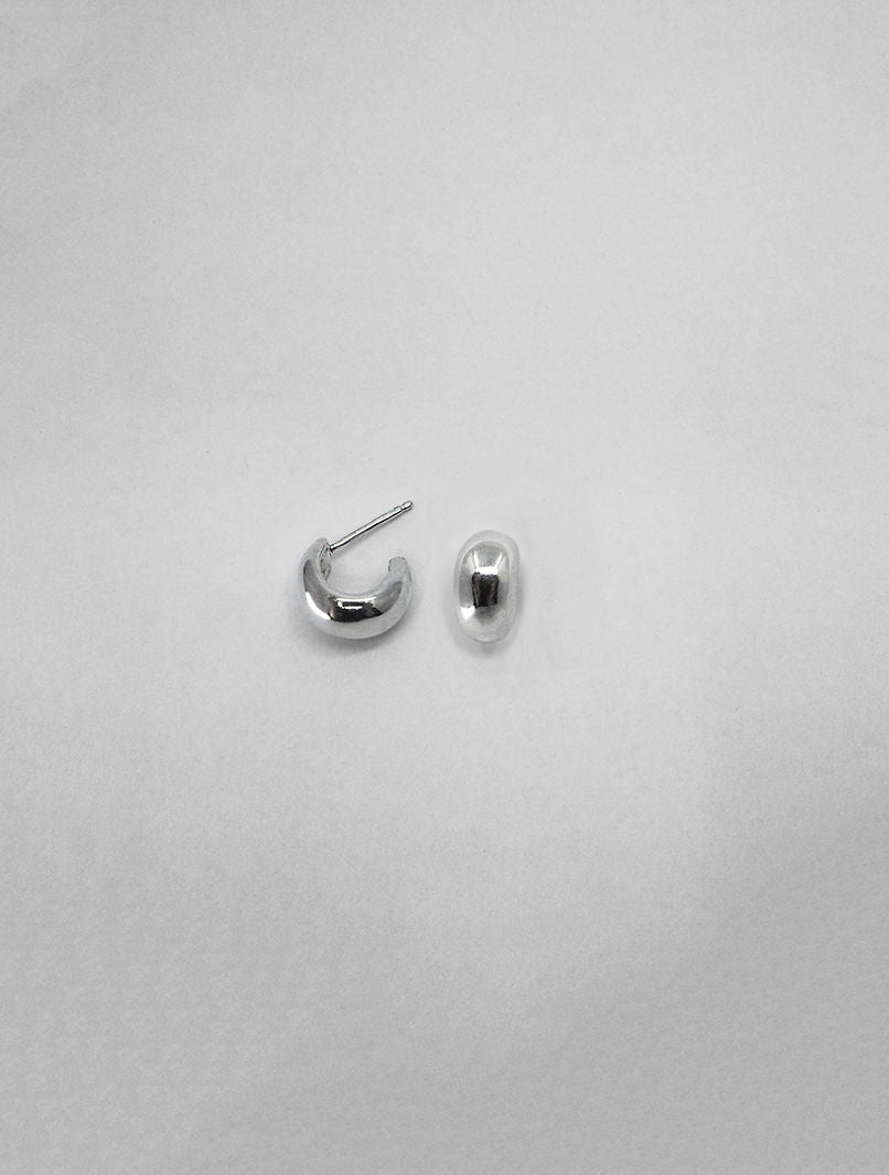 Puka II Silver Hoops