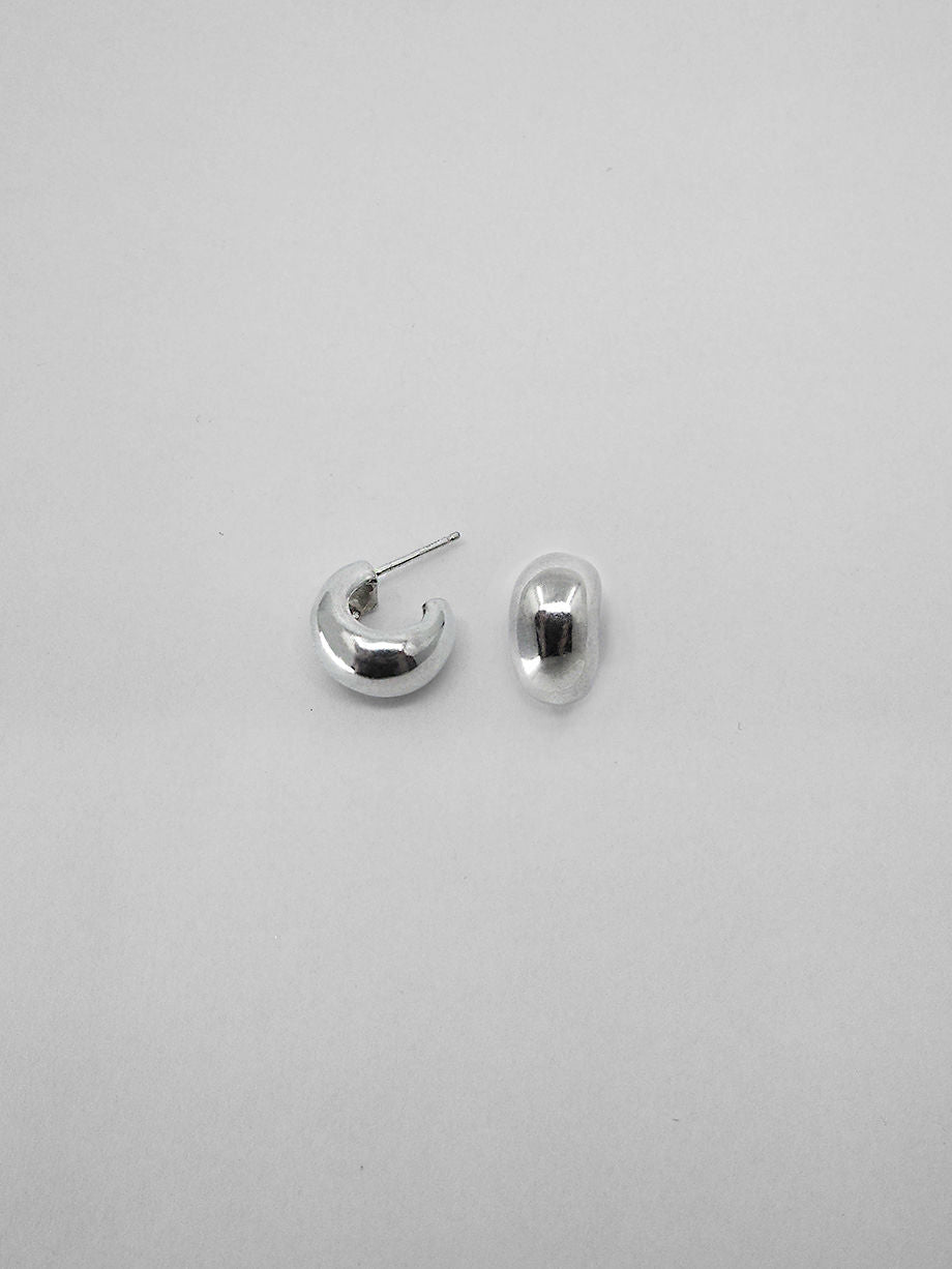 Puka I  Silver Hoops