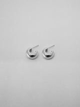 Puka II Silver Hoops