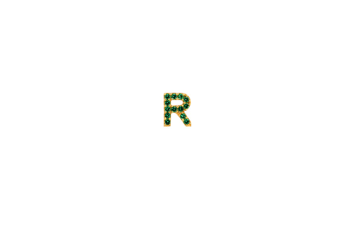 IX R 22K Forgyldt Ørestik m. Zirkon