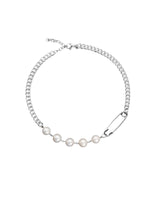 Rebel Silver Necklace w. Pearl