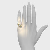 Bare Souls Wave 18K Guld Ring m. 1,00 ct Oval Diamant