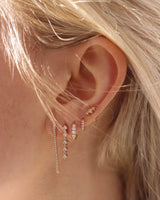 Tiny Brigitte Ohrstecker 18K Gold, Weißgold oder Rosegold I Diamanten I Single