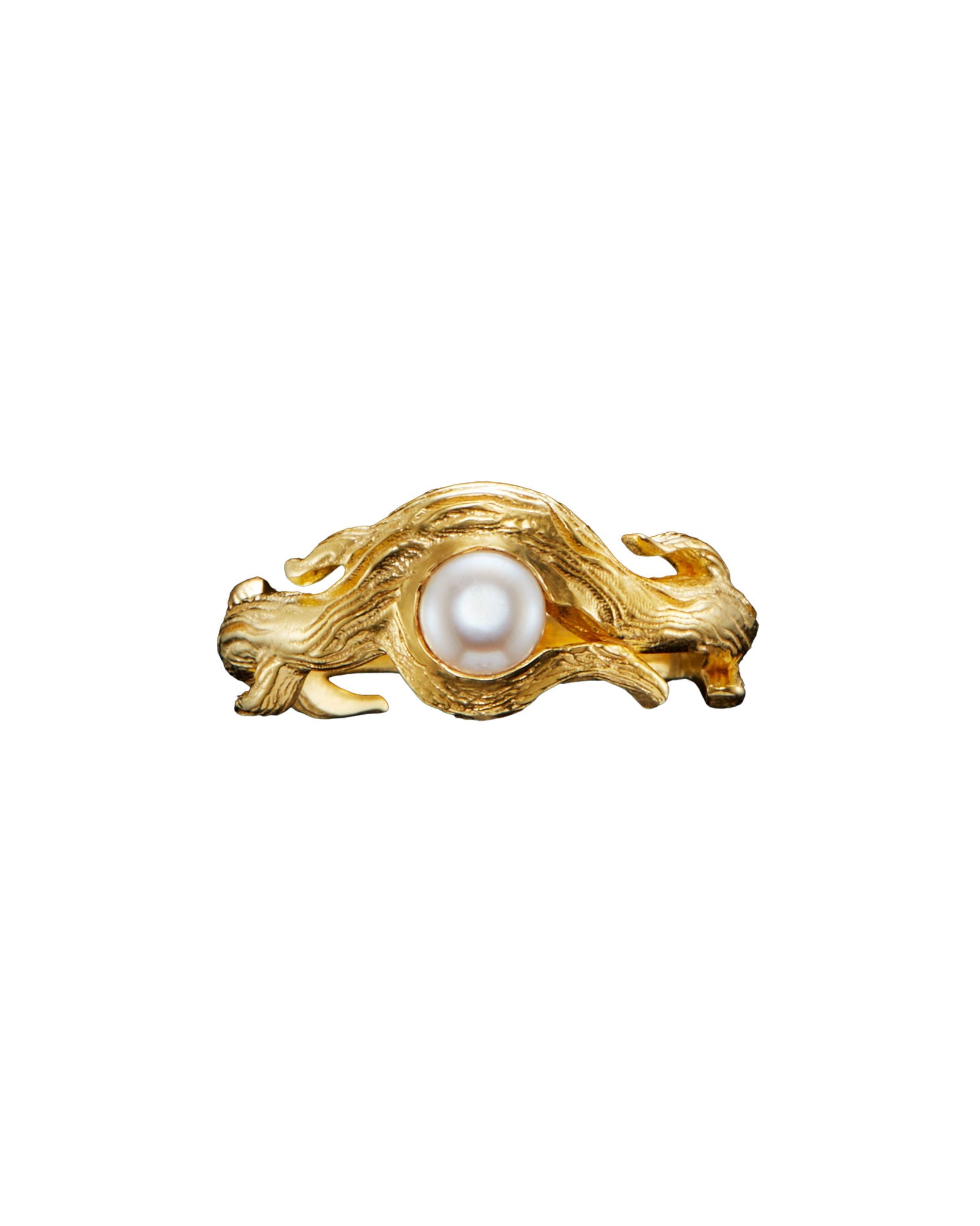 Secret Garden Gold Plated Ring w. Pearl