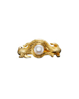 Geheimer Garten Gold plattiert Ring w. Perle