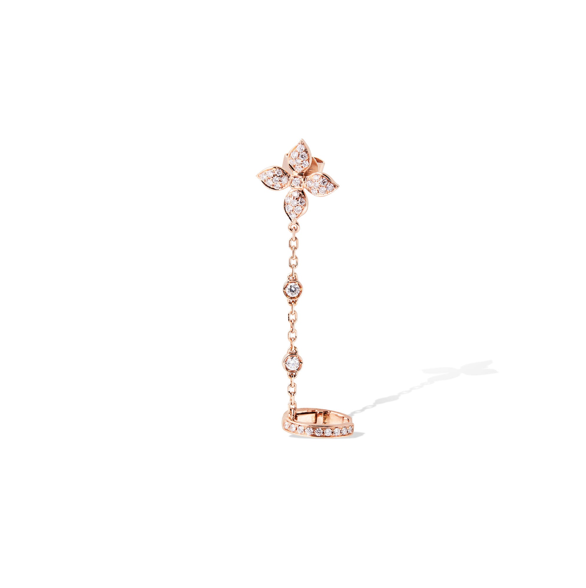 Clover Girl 18K Gold Earcuff w. Diamonds