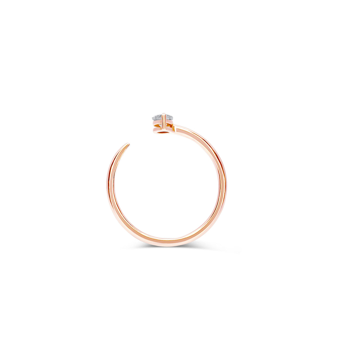 Lady Marquise 14K Gold Ring w. Diamonds
