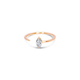 Lady Marquise 14K Gold Ring w. Diamonds