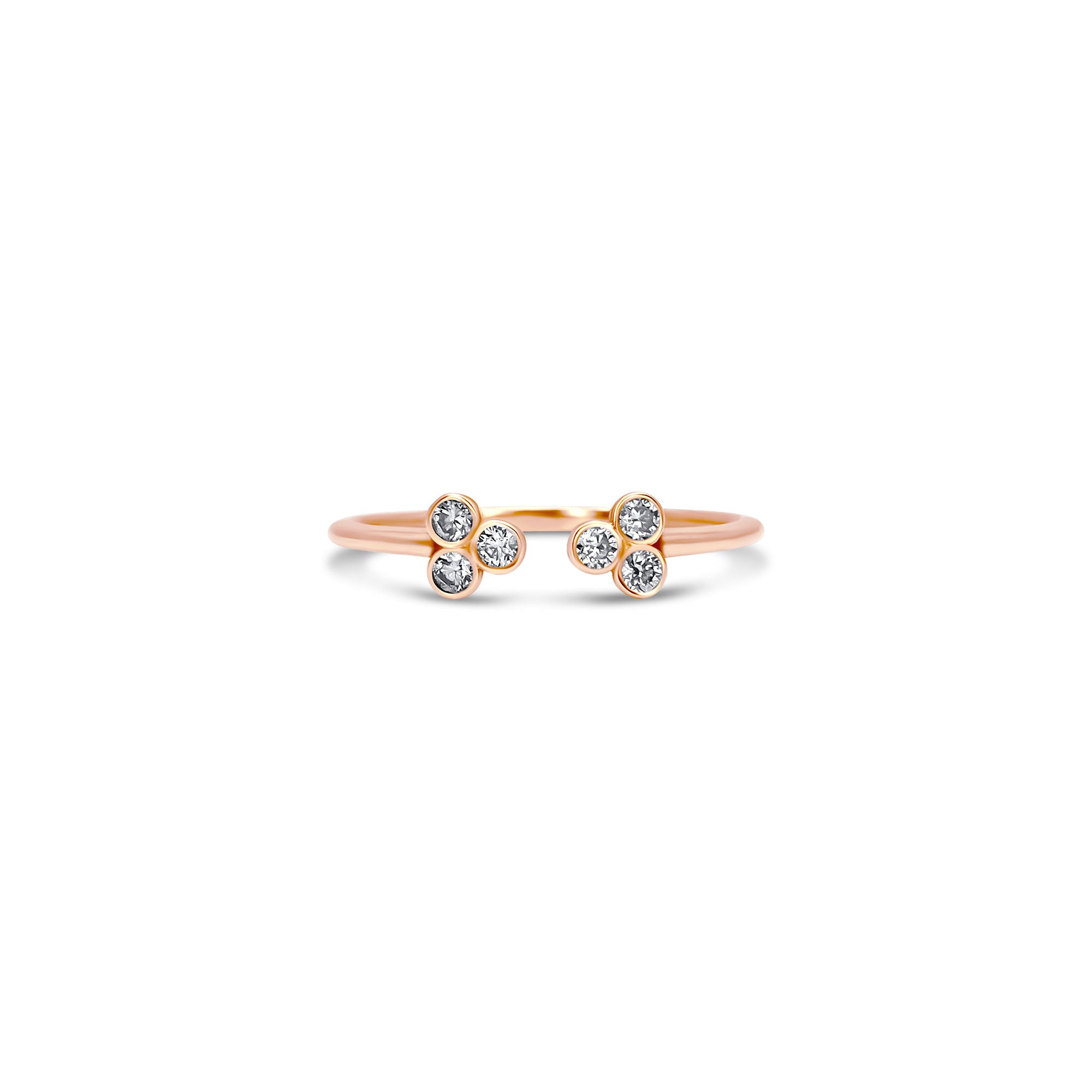 Blossom 14K Gold Ring w. Diamonds