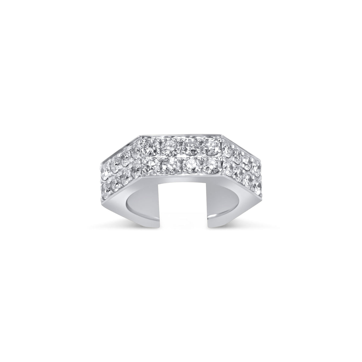 Bolt 14K Gold Earcuff w. Diamonds
