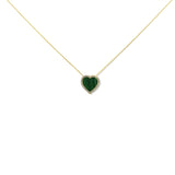 Mon Ceuor 18K Gold Necklace w. Malachite