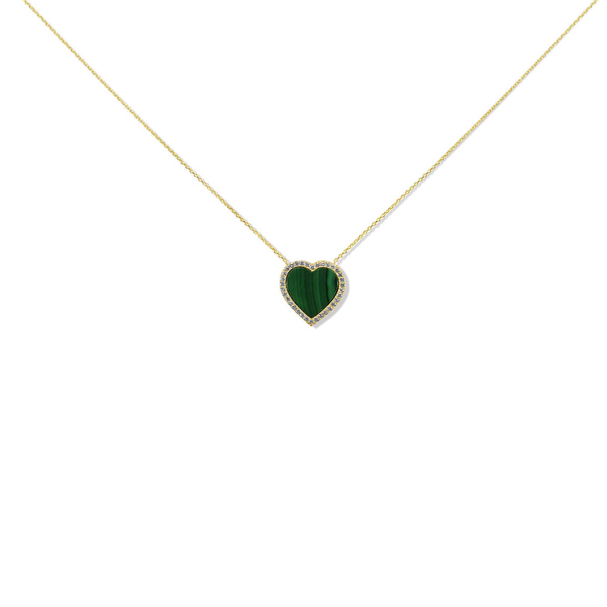 Mon Ceuor 18K Gold Necklace w. Malachite