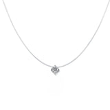Brilliant Floating 14K Gold Necklace w. Diamond