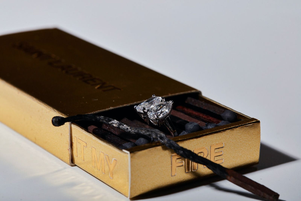 Toi & Moi 18K Gold Ring w. Lab-Grown Diamonds
