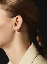 Wire Structured Silver 12 mm Hoop