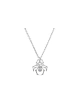 Spider Silver Necklace w. Moonstone