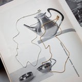 Diamond geschnittene goldene oder silberne Halskette