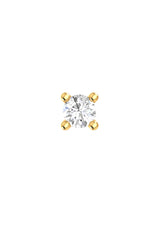 Solitaire Mini 18K Gold Stud w. Lab-Grown Diamond