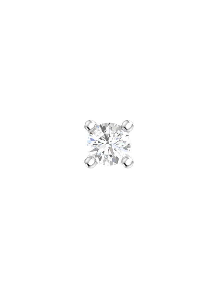 Solitaire Mini 18K Whitegold Stud w. Lab-Grown Diamond