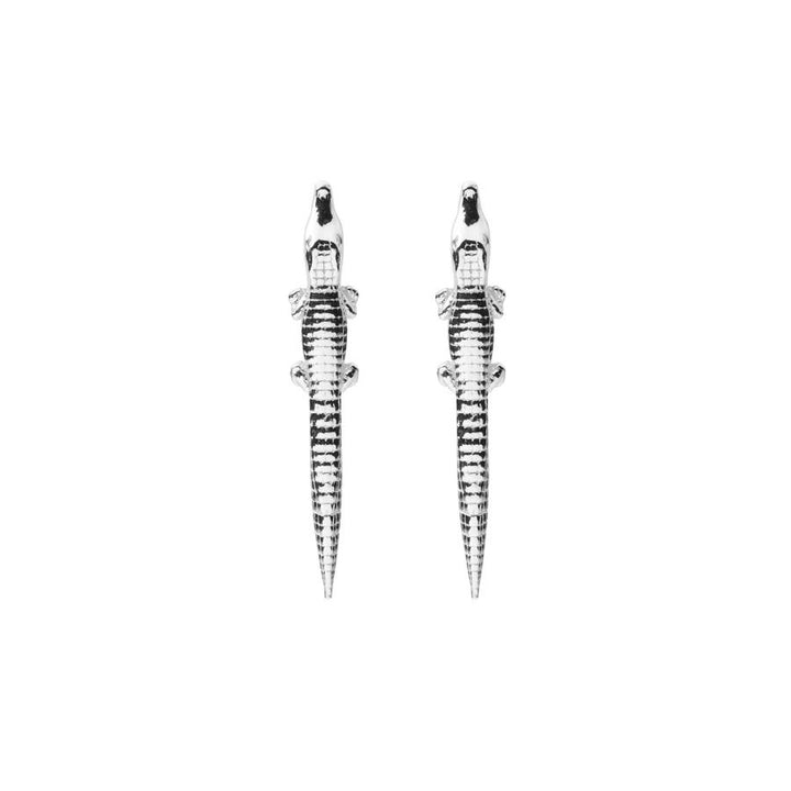 Alligator Mini Sølv Ørestikker