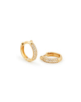 Pavè Diamant 14K Guld Hoops