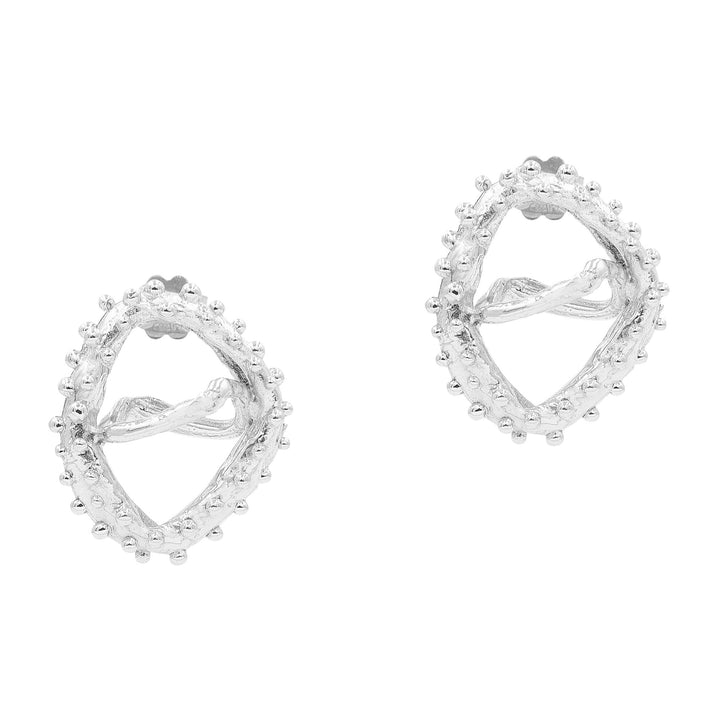 The Theta Silver Earrings