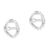 The Theta Silver Earrings
