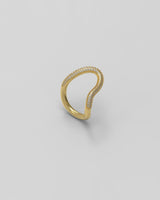 Thorn Band II Paved 18K Gold Ring w. Diamonds