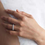 Reflection Three-Row Eternity 18K Whitegold Ring w. Lab-Grown Diamonds