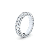 Reflection Three-Row Eternity 18K Whitegold Ring w. Lab-Grown Diamonds