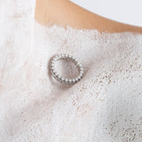 Reflection Three-Row Eternity 18K Whitegold Ring w. Lab-Grown Diamonds